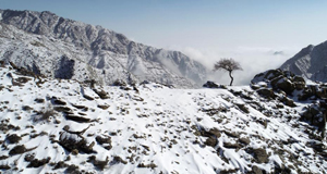 云蒸雾绕 雪后贺兰山